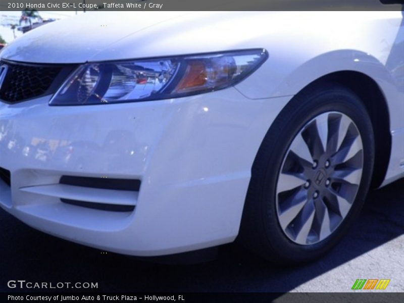 Taffeta White / Gray 2010 Honda Civic EX-L Coupe