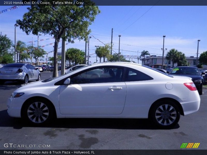 Taffeta White / Gray 2010 Honda Civic EX-L Coupe