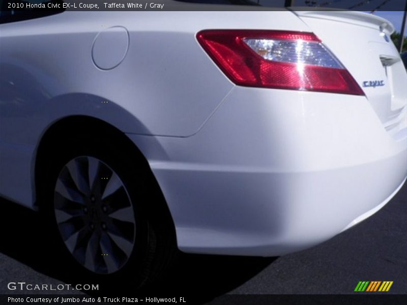 Taffeta White / Gray 2010 Honda Civic EX-L Coupe