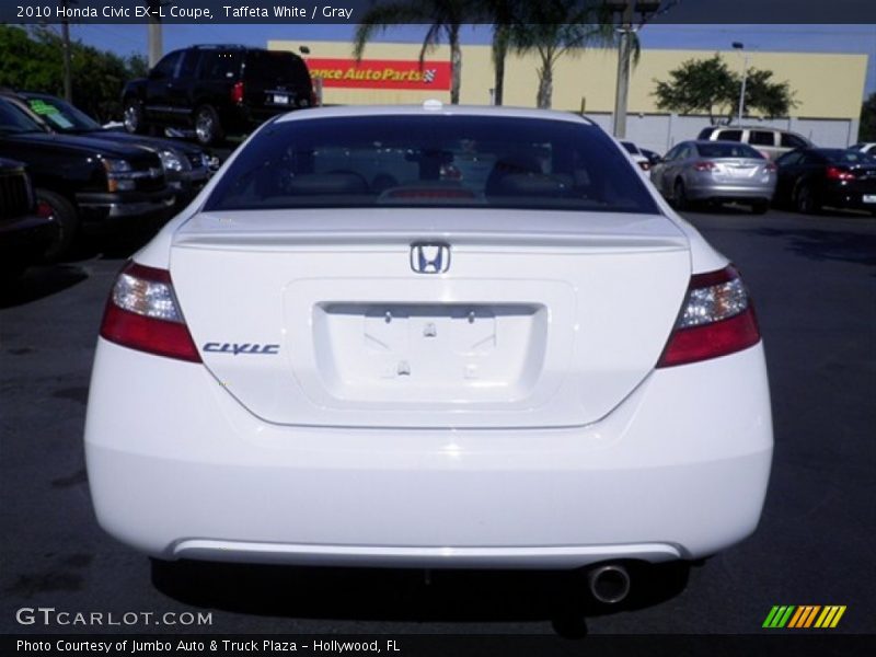 Taffeta White / Gray 2010 Honda Civic EX-L Coupe