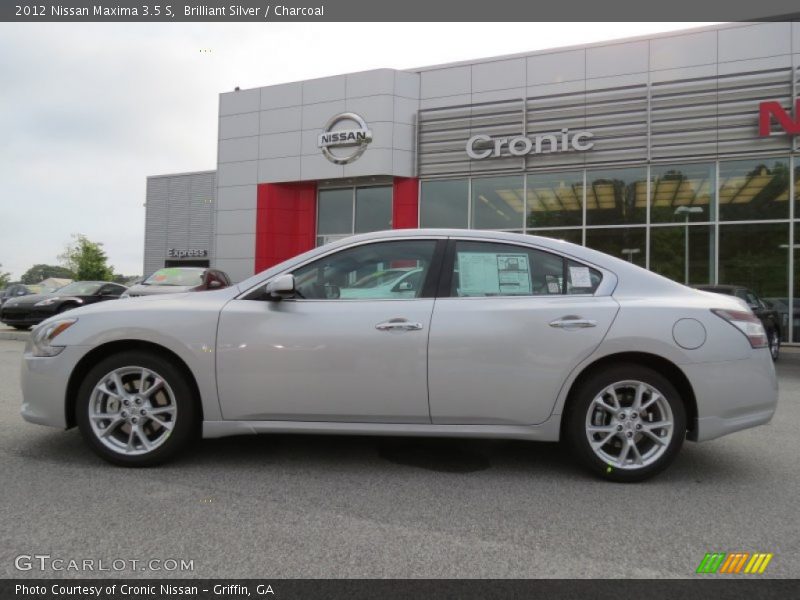 Brilliant Silver / Charcoal 2012 Nissan Maxima 3.5 S