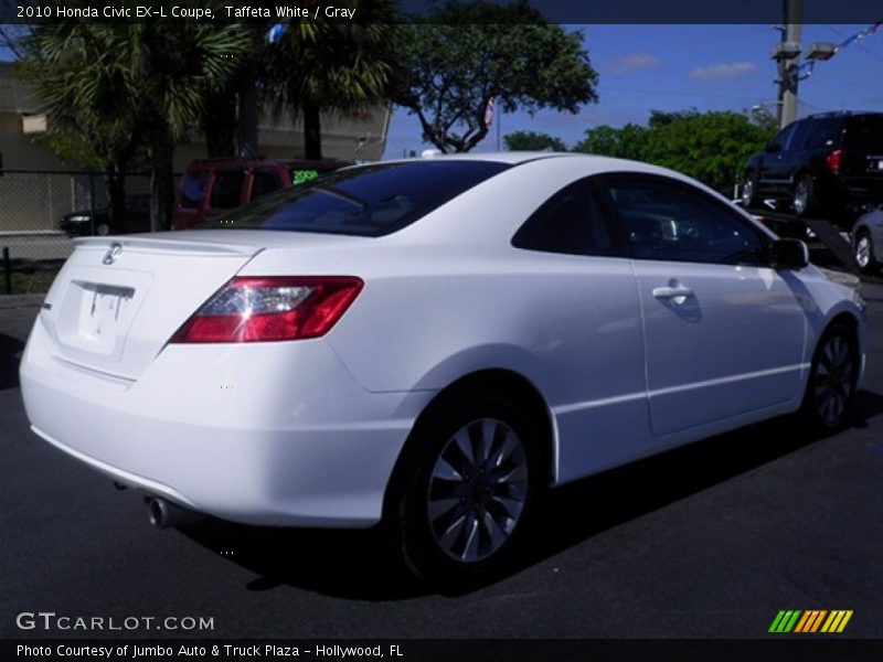 Taffeta White / Gray 2010 Honda Civic EX-L Coupe