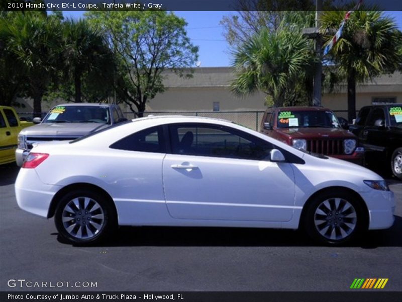 Taffeta White / Gray 2010 Honda Civic EX-L Coupe