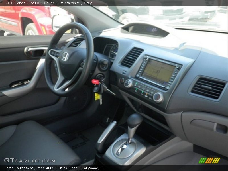 Taffeta White / Gray 2010 Honda Civic EX-L Coupe