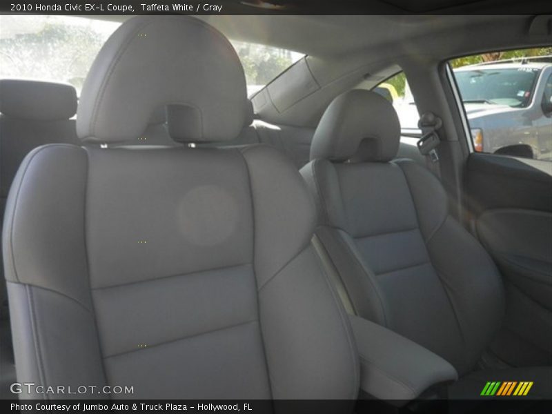 Taffeta White / Gray 2010 Honda Civic EX-L Coupe