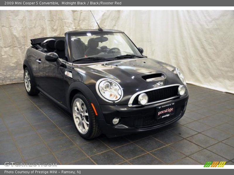 Midnight Black / Black/Rooster Red 2009 Mini Cooper S Convertible