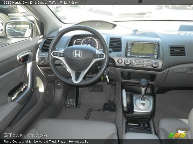 Taffeta White / Gray 2010 Honda Civic EX-L Coupe