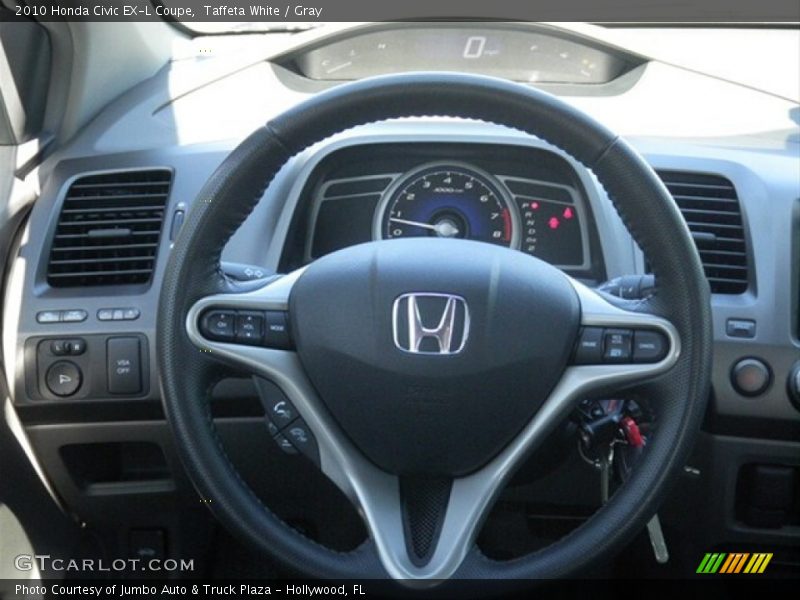 Taffeta White / Gray 2010 Honda Civic EX-L Coupe