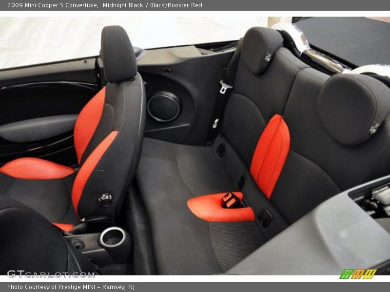  2009 Cooper S Convertible Black/Rooster Red Interior