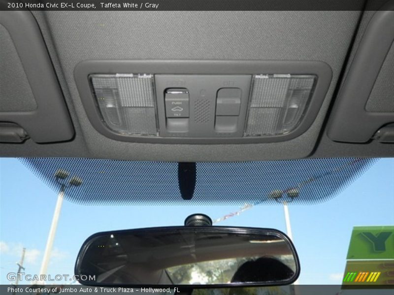 Taffeta White / Gray 2010 Honda Civic EX-L Coupe