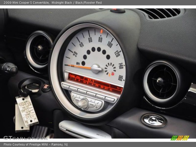 Midnight Black / Black/Rooster Red 2009 Mini Cooper S Convertible