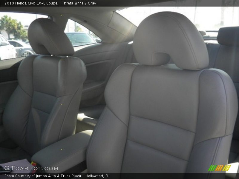 Taffeta White / Gray 2010 Honda Civic EX-L Coupe
