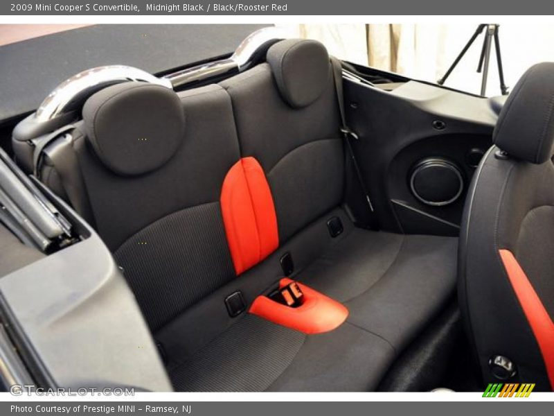  2009 Cooper S Convertible Black/Rooster Red Interior