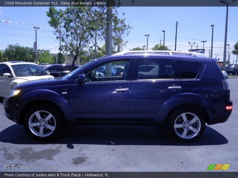 Deep Blue Metallic / Black 2008 Mitsubishi Outlander XLS