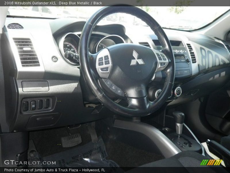 Deep Blue Metallic / Black 2008 Mitsubishi Outlander XLS