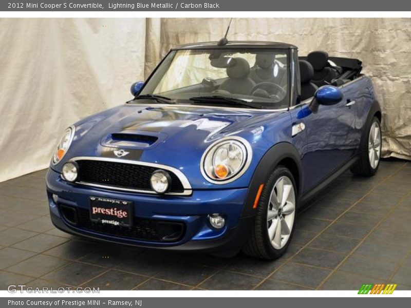 Lightning Blue Metallic / Carbon Black 2012 Mini Cooper S Convertible