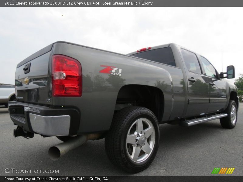 Steel Green Metallic / Ebony 2011 Chevrolet Silverado 2500HD LTZ Crew Cab 4x4