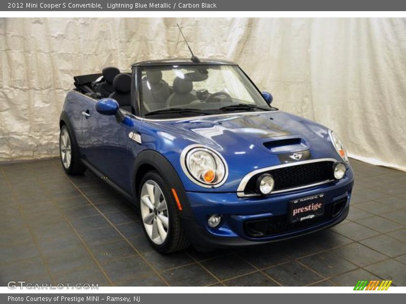 Lightning Blue Metallic / Carbon Black 2012 Mini Cooper S Convertible