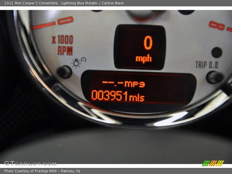 Lightning Blue Metallic / Carbon Black 2012 Mini Cooper S Convertible