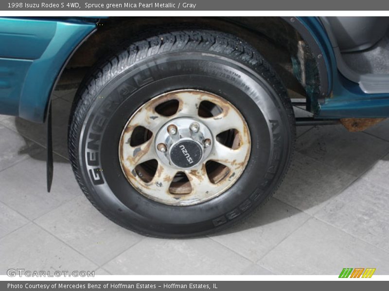 Spruce green Mica Pearl Metallic / Gray 1998 Isuzu Rodeo S 4WD