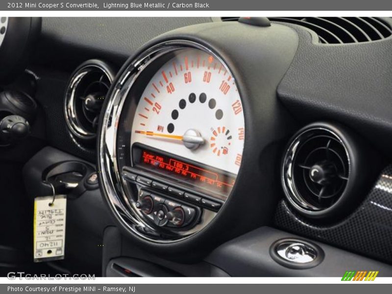 Lightning Blue Metallic / Carbon Black 2012 Mini Cooper S Convertible