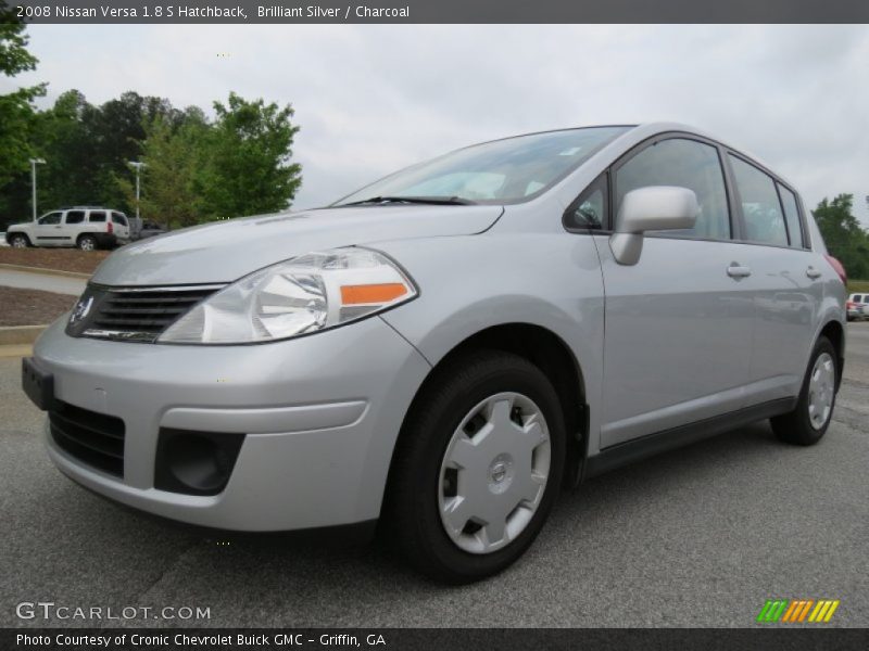 Brilliant Silver / Charcoal 2008 Nissan Versa 1.8 S Hatchback