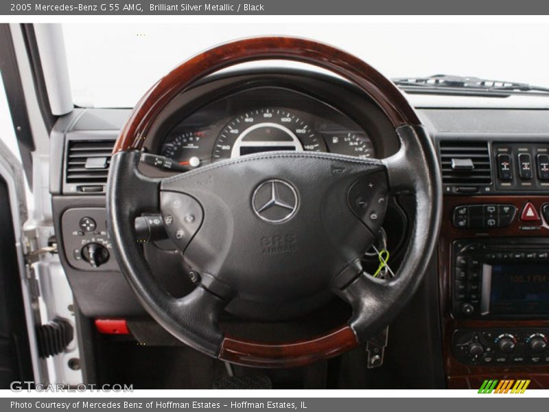 Brilliant Silver Metallic / Black 2005 Mercedes-Benz G 55 AMG