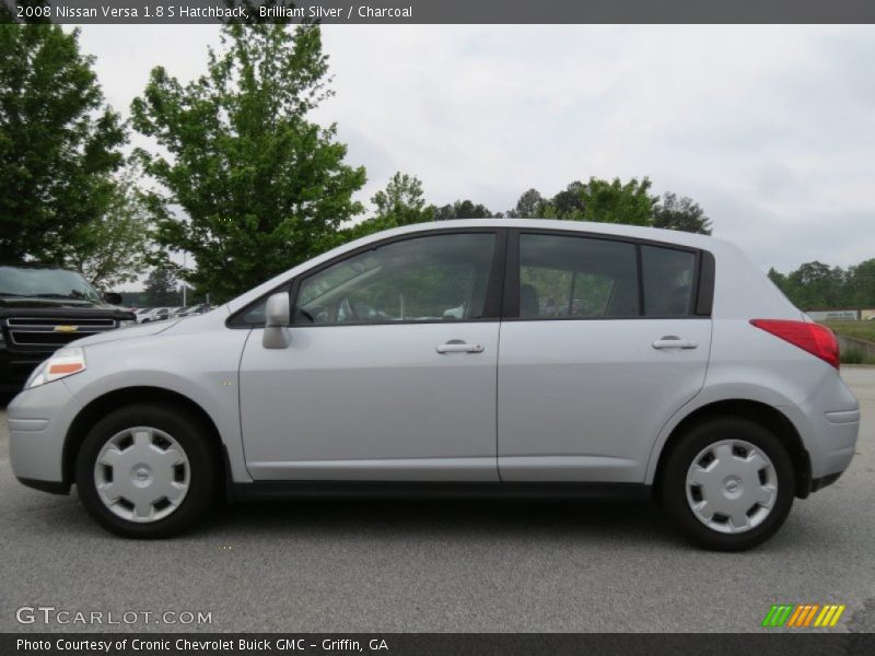 Brilliant Silver / Charcoal 2008 Nissan Versa 1.8 S Hatchback