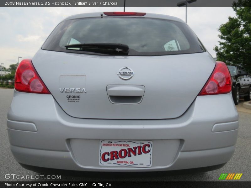 Brilliant Silver / Charcoal 2008 Nissan Versa 1.8 S Hatchback