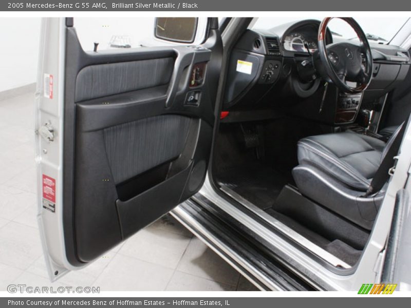 Brilliant Silver Metallic / Black 2005 Mercedes-Benz G 55 AMG