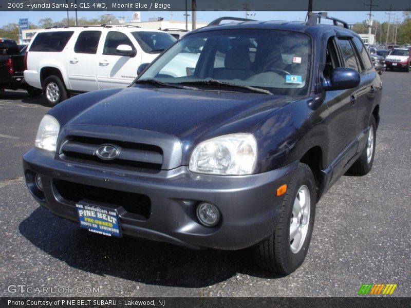 Moonlit Blue / Beige 2005 Hyundai Santa Fe GLS 4WD