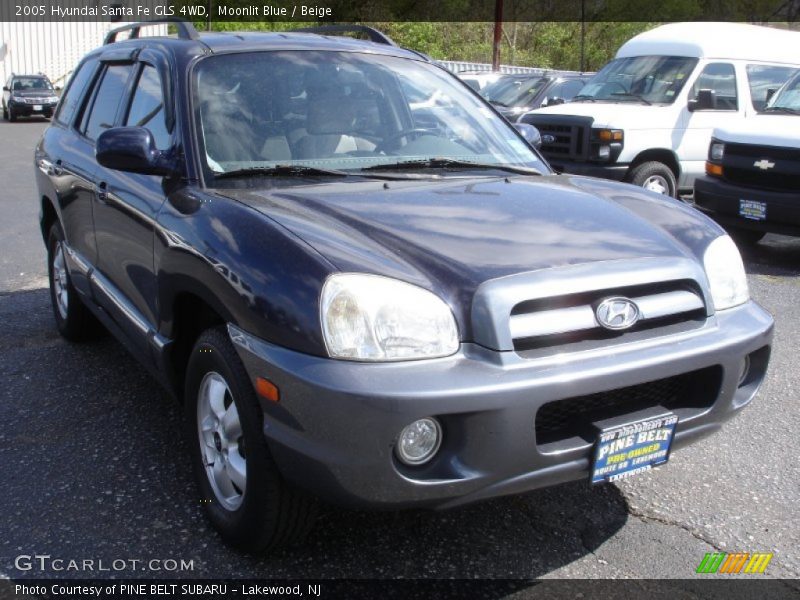 Moonlit Blue / Beige 2005 Hyundai Santa Fe GLS 4WD
