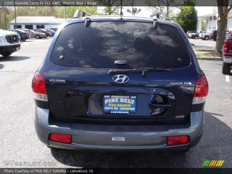 Moonlit Blue / Beige 2005 Hyundai Santa Fe GLS 4WD