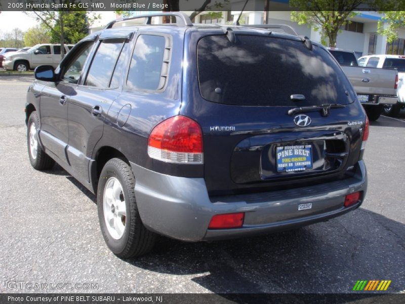 Moonlit Blue / Beige 2005 Hyundai Santa Fe GLS 4WD