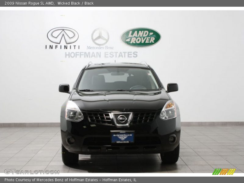 Wicked Black / Black 2009 Nissan Rogue SL AWD