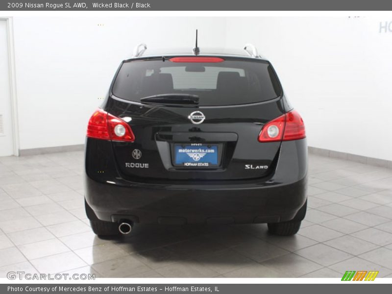 Wicked Black / Black 2009 Nissan Rogue SL AWD