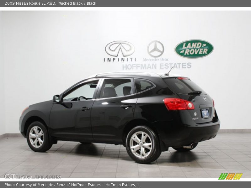 Wicked Black / Black 2009 Nissan Rogue SL AWD