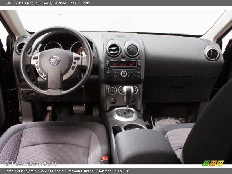 Wicked Black / Black 2009 Nissan Rogue SL AWD