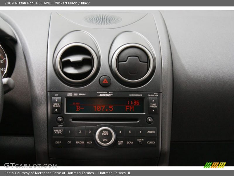 Wicked Black / Black 2009 Nissan Rogue SL AWD
