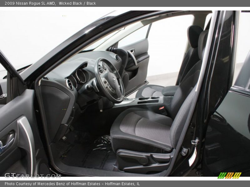 Wicked Black / Black 2009 Nissan Rogue SL AWD