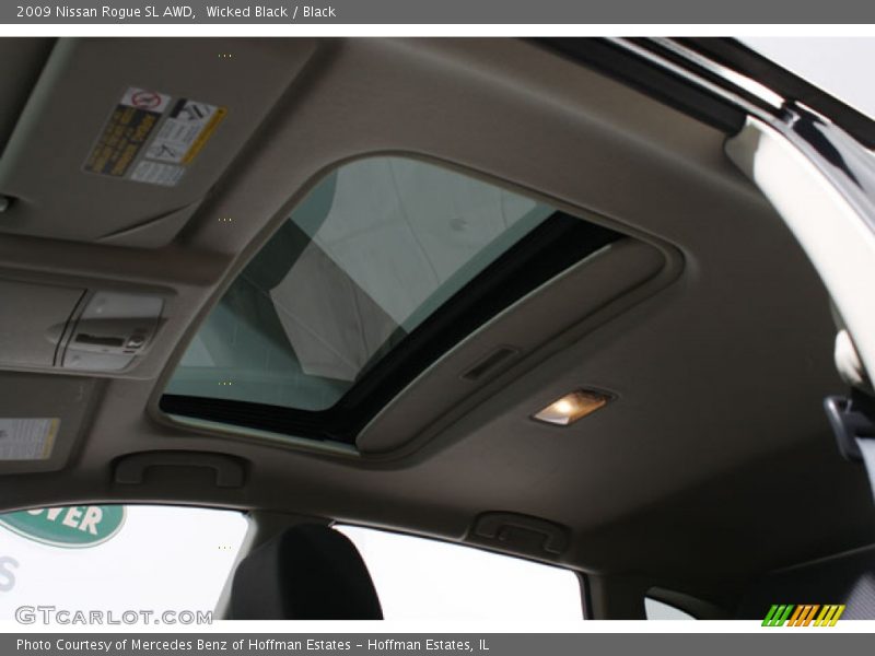 Wicked Black / Black 2009 Nissan Rogue SL AWD