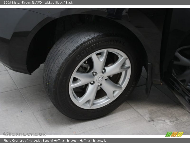 Wicked Black / Black 2009 Nissan Rogue SL AWD