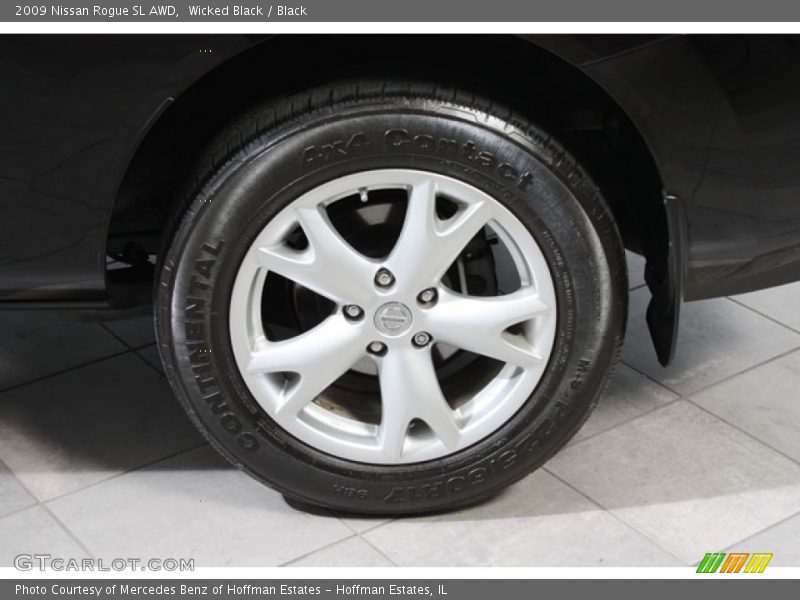 Wicked Black / Black 2009 Nissan Rogue SL AWD