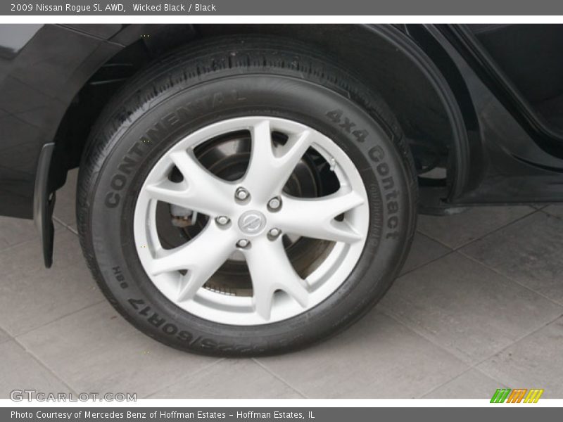 Wicked Black / Black 2009 Nissan Rogue SL AWD