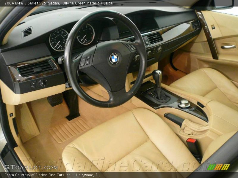 Olivine Green Metallic / Beige 2004 BMW 5 Series 525i Sedan
