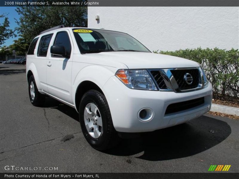 Avalanche White / Graphite 2008 Nissan Pathfinder S