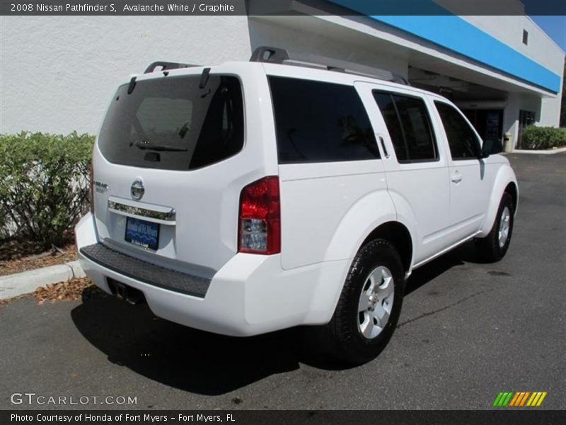 Avalanche White / Graphite 2008 Nissan Pathfinder S