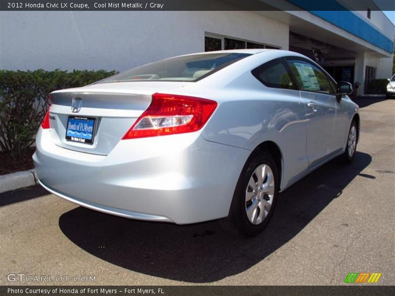 Cool Mist Metallic / Gray 2012 Honda Civic LX Coupe