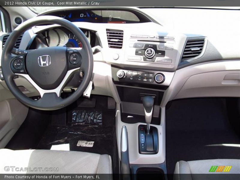 Cool Mist Metallic / Gray 2012 Honda Civic LX Coupe