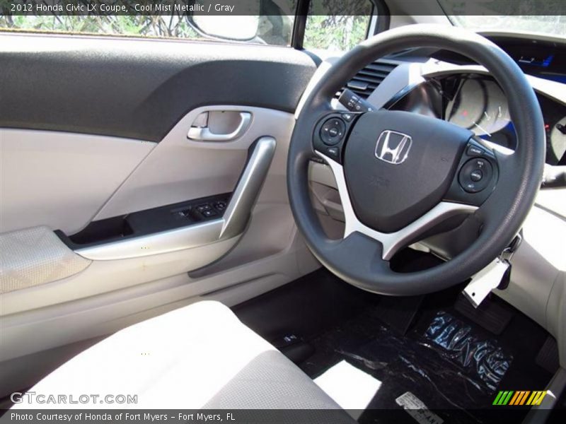 Cool Mist Metallic / Gray 2012 Honda Civic LX Coupe